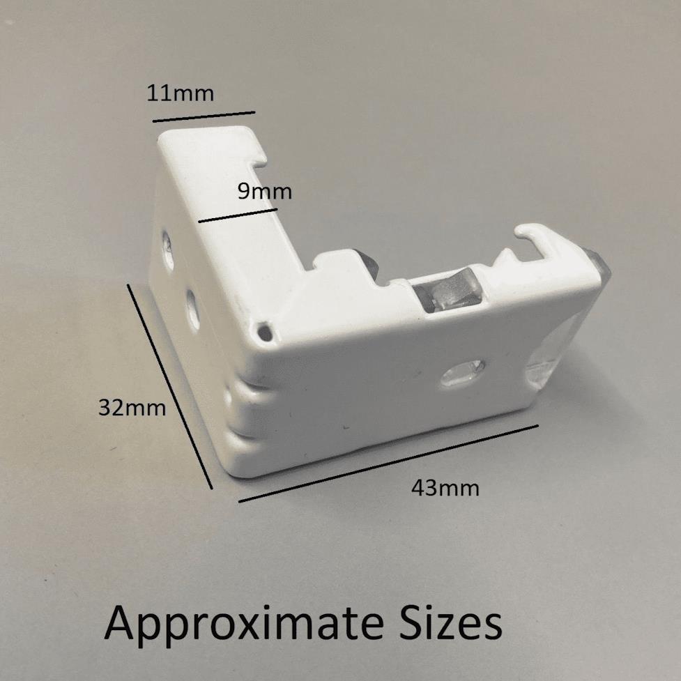 Clip Over Type Bracket for Roman Blinds (21mm Rail) (Sold Individually)